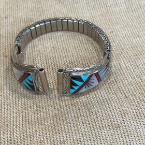 Native (Zuni( MADE Silver and Multicolor Watch Tip